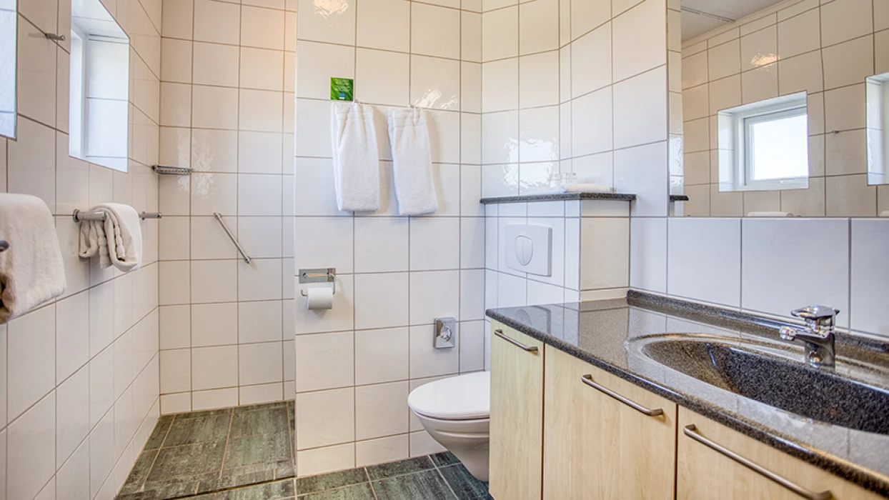 Ferielejlighed med stort badeværelse