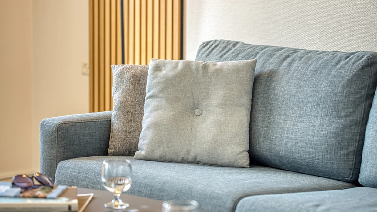 Ferielejlighed med hyggeligt sofaområde