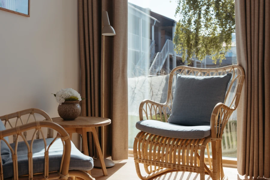 Hyggeafdeling i deluxe dobbeltværelse på Color Hotel Skagen