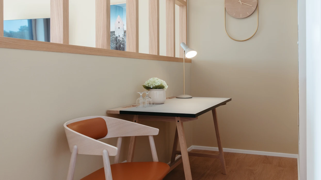 Kontorområde i deluxe superiorværelse på Color Hotel Skagen