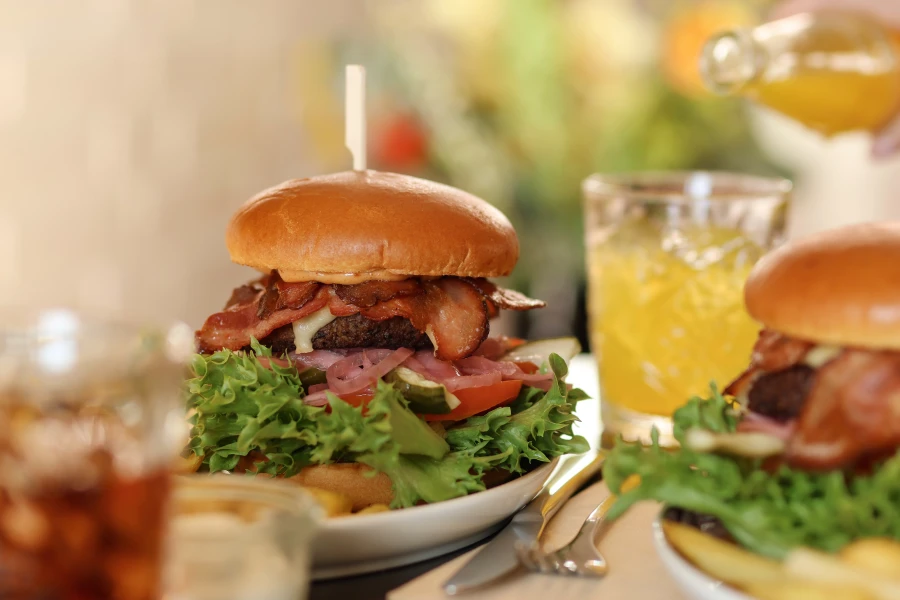 Burgers i Café Holger