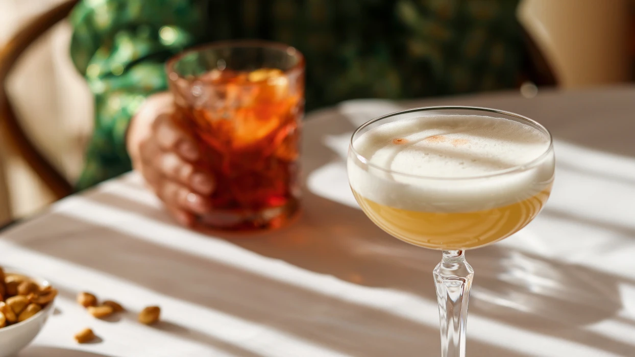 Whiskey sour og Negroni i Restaurant Holger