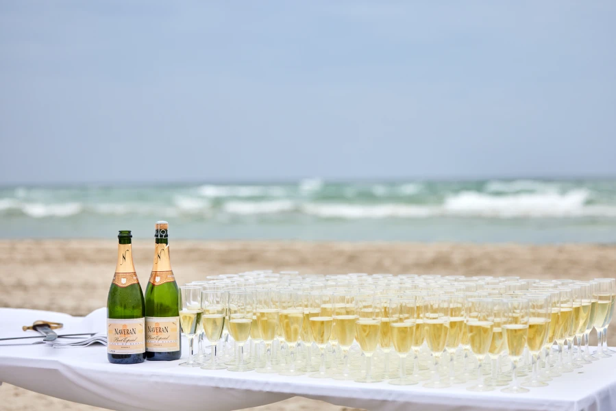 Champagne på Grenen